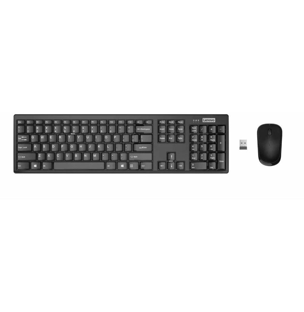 Combiné Lenovo 100 Clavier et Souris sans fil - Français (4X31N94477) – Image 2