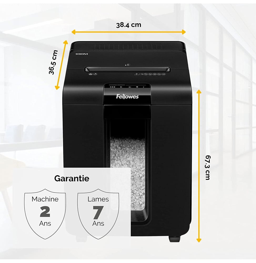 Fellowes AutoMax™ 100M - Destructeur à Coupe-micro - Bac 23L - 100 feuilles (4629201) – Image 2
