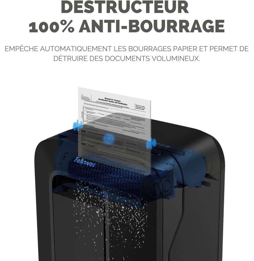 Fellowes Powershred® LX200 - Destructeur à Coupe-croisée Mini-Cut - Bac 22L - 12 feuilles (5502201) – Image 2
