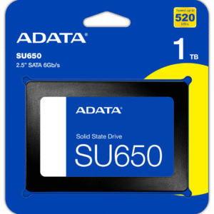 Disque Dur interne SSD ADATA SU650 SATA 2.5" 1 To (ASU650SS-1TT-R)
