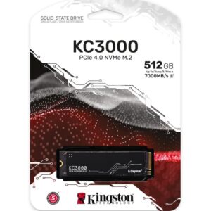 Disque Dur interne SSD Kingston KC3000 M.2 2280 PCIe Gen4 x4 NVMe 3D TLC 512 Go (SKC3000S/512G)