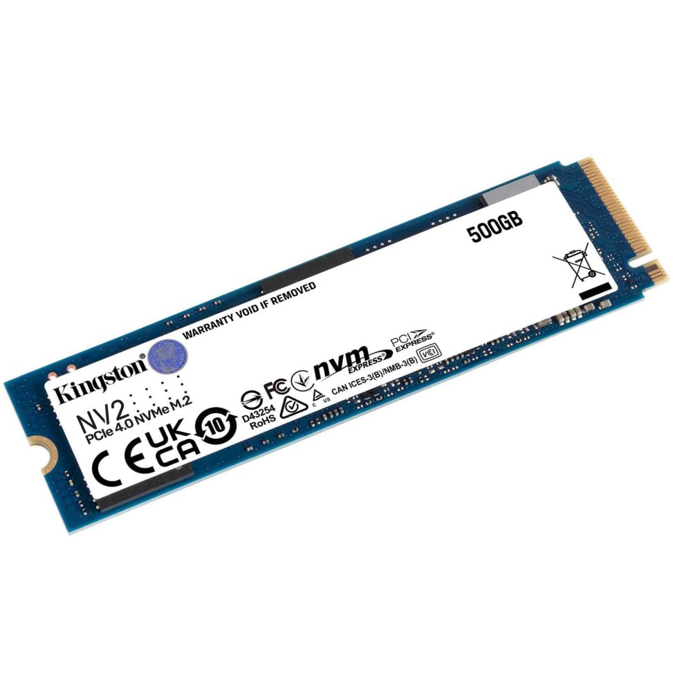 Disque interne SSD Kingston NV2 M.2 2280 PCIe Gen4 x4 NVMe 500 Go (SNV2S/500G) – Image 2