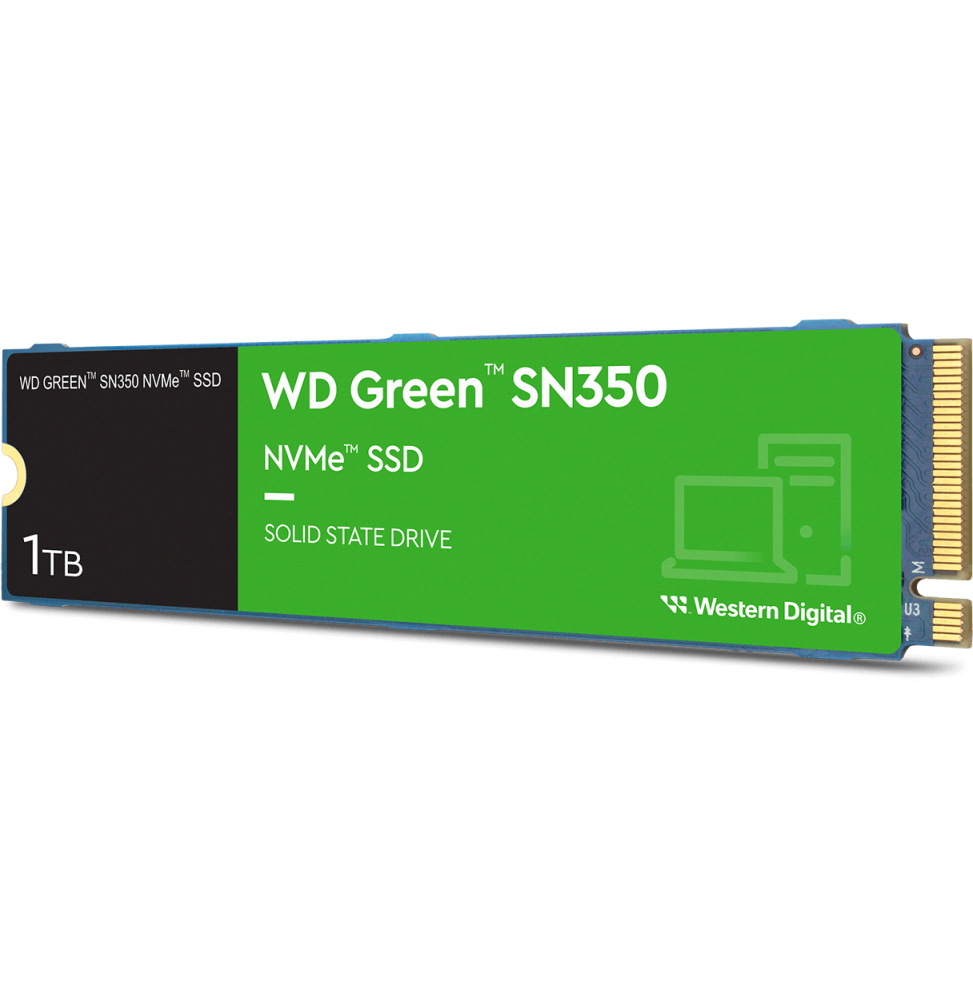Disque dur interne SSD WD Green SN350 M.2 2280 PCI 3D NAND NVMe 1 To (WDS100T3G0C-00AZL0) – Image 2