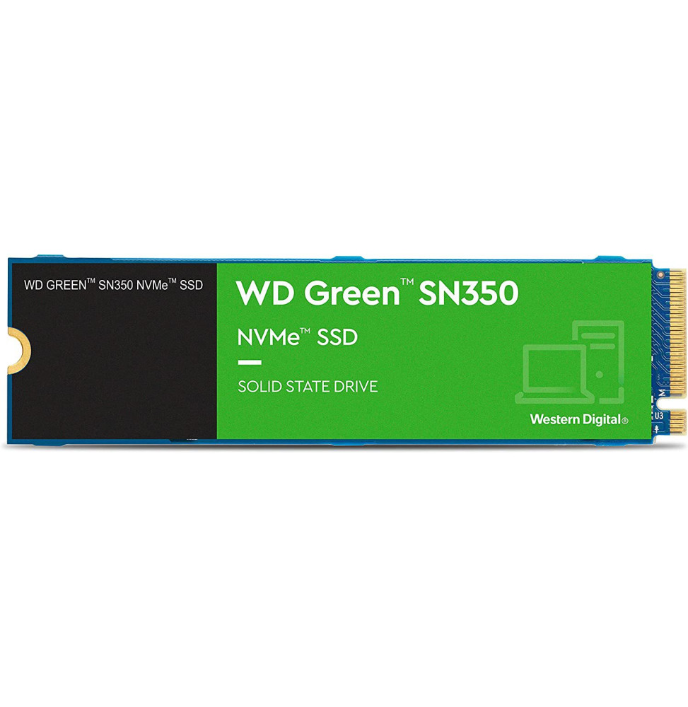 Disque dur interne SSD WD Green SN350 M.2 2280 PCIe Gen4 x4 NVMe 240 Go (WDS240G2G0C-00AJM0)