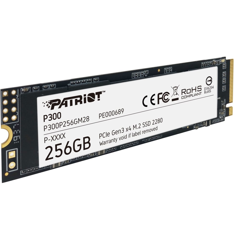 Disque Dur interne SSD Patriot P300 M.2 2280 PCIe Gen3 x4 NVMe 256 Go (P300P256GM28) – Image 2
