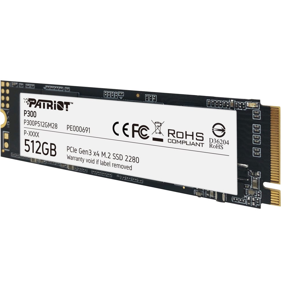 Disque Dur interne SSD Patriot P300 M.2 2280 PCIe Gen3 x4 NVMe 512 Go (P300P512GM28) – Image 2