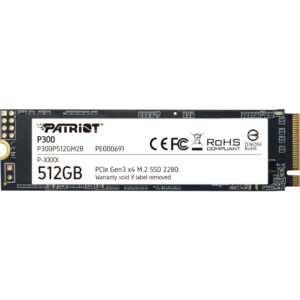 Disque Dur interne SSD Patriot P300 M.2 2280 PCIe Gen3 x4 NVMe 512 Go (P300P512GM28)