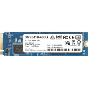 Disque Dur interne SSD Synology SNV3410 NVMe M.2 2280 Série Enterprise 400 Go pour NAS (SNV3410-400G)