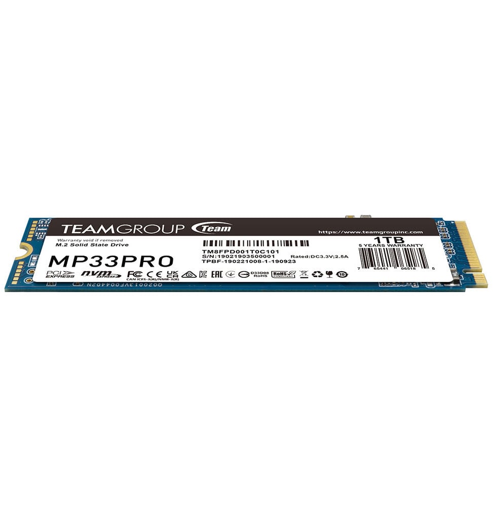 Disque Dur interne SSD Team Group MP33 PRO M.2 Nvme PCIe 1 To (TM8FPD001T0C101) – Image 2