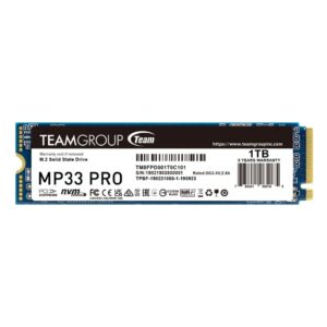 Disque Dur interne SSD Team Group MP33 PRO M.2 Nvme PCIe 1 To (TM8FPD001T0C101)