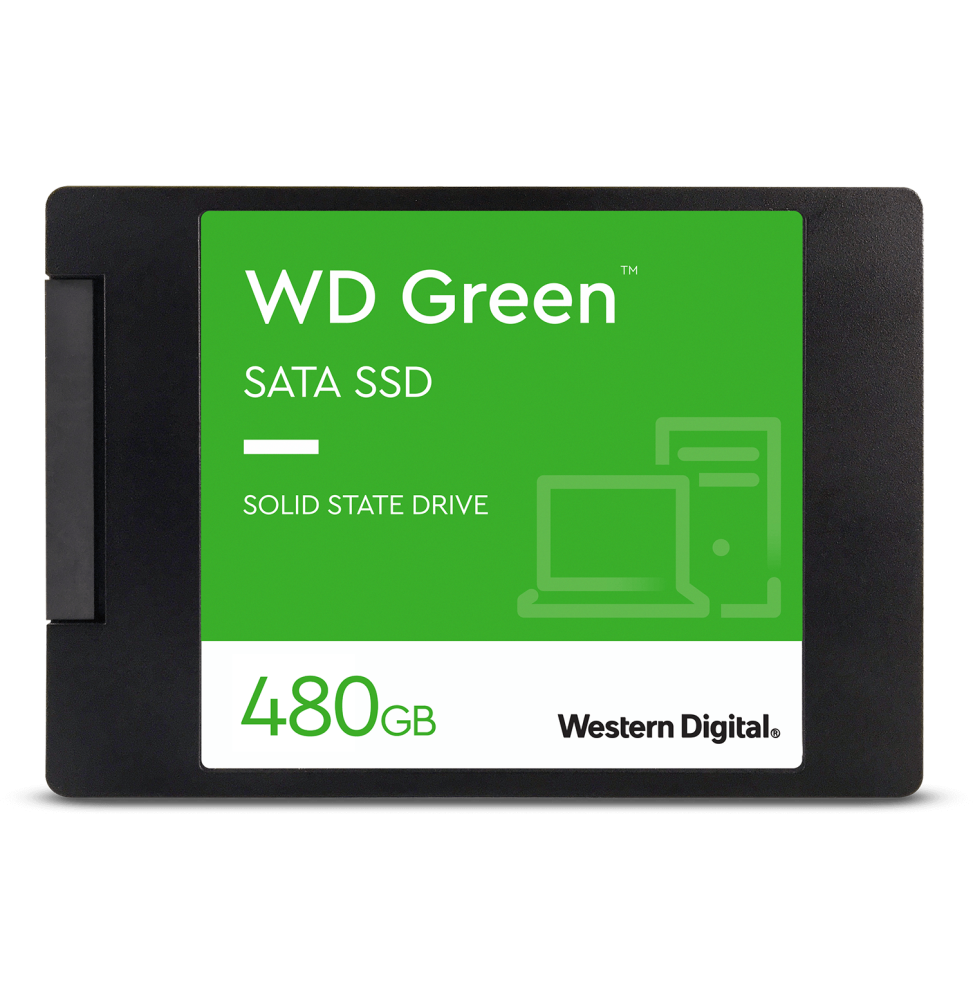 Disque dur interne SSD WD Green SATA 2.5" 3D NAND 480 Go (WDS480G3G0A-00BJG0)