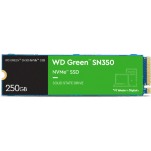 Disque dur interne SSD WD Green SN350 M.2 2280 PCIe Gen3 x4 NVMe 250 Go (WDS250G2G0C)