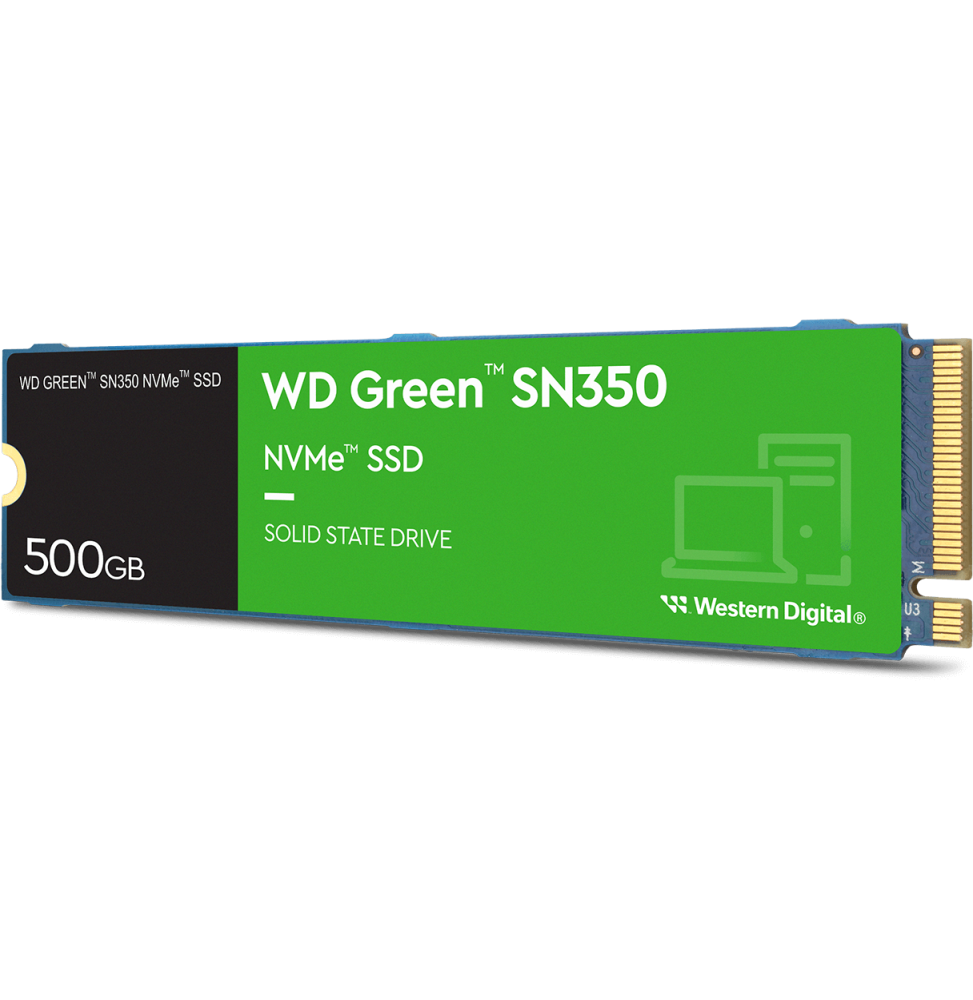 Disque dur interne SSD WD Green SN350 M.2 2280 PCIe Gen3 x4 NVMe 500 Go (WDS500G2G0C) – Image 2