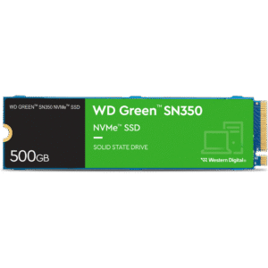 Disque dur interne SSD WD Green SN350 M.2 2280 PCIe Gen3 x4 NVMe 500 Go (WDS500G2G0C)