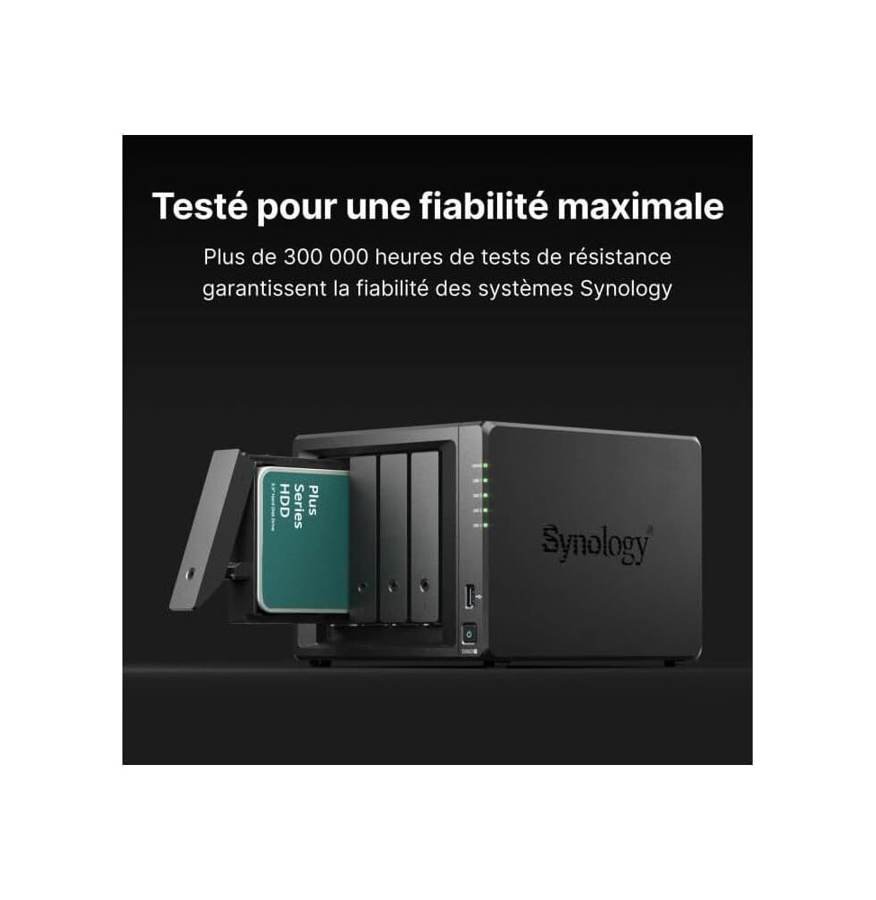 Disque dur interne Synology HAT3300 SATA 3,5" Série Plus HDD 4 To pour NAS (HAT3300-4T) – Image 2