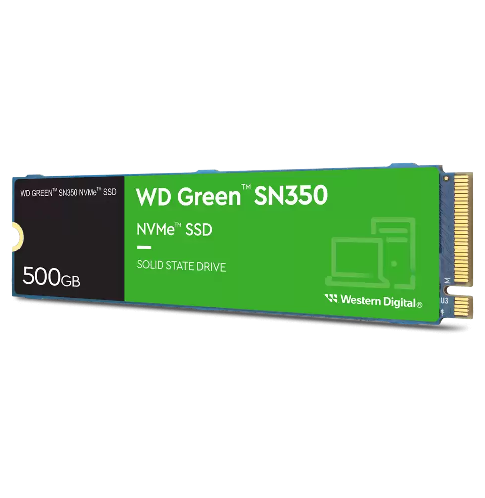 Disque dur interne SSD WD Green SN350 M.2 2280 PCIe Gen3 x4 3D NAND NVMe 480 Go (WDS480G2G0C-00AJM0) – Image 2