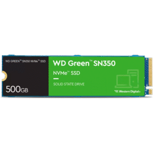 Disque dur interne SSD WD Green SN350 M.2 2280 PCIe Gen3 x4 3D NAND NVMe 480 Go (WDS480G2G0C-00AJM0)