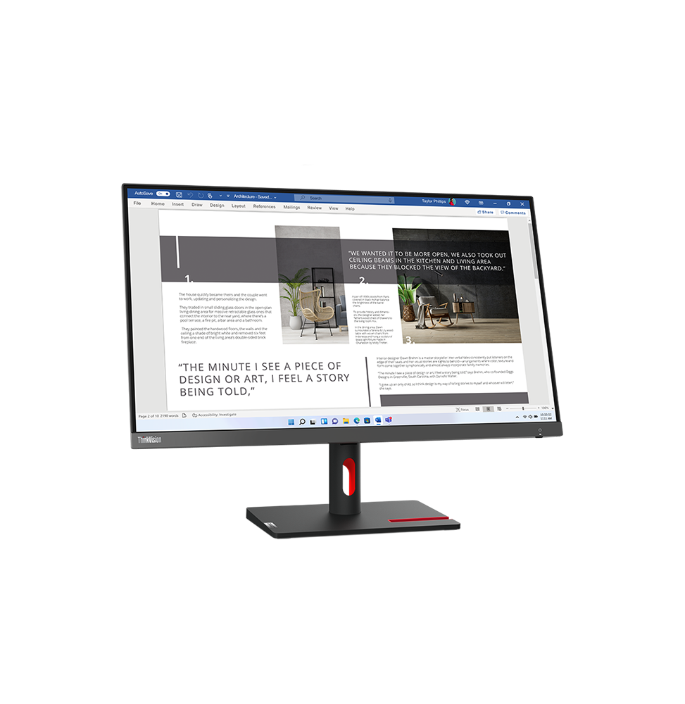 Écran 27" Full HD Lenovo ThinkVision S27i-30 (63DFKAT4EU) – Image 2
