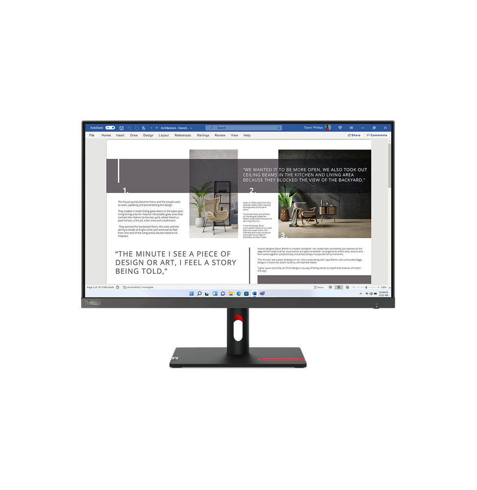 Écran 27" Full HD Lenovo ThinkVision S27i-30 (63DFKAT4EU)
