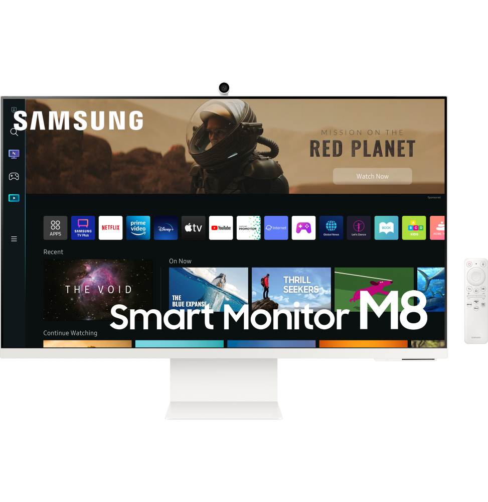 Écran 32" UHD Samsung M8 avec expérience Smart TV et design fin emblématique (LS32BM801UMXZN)