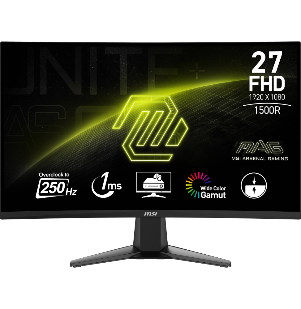 Écran Gaming 27" Full HD MSI MAG 27C6X (9S6-3CE01M-002)