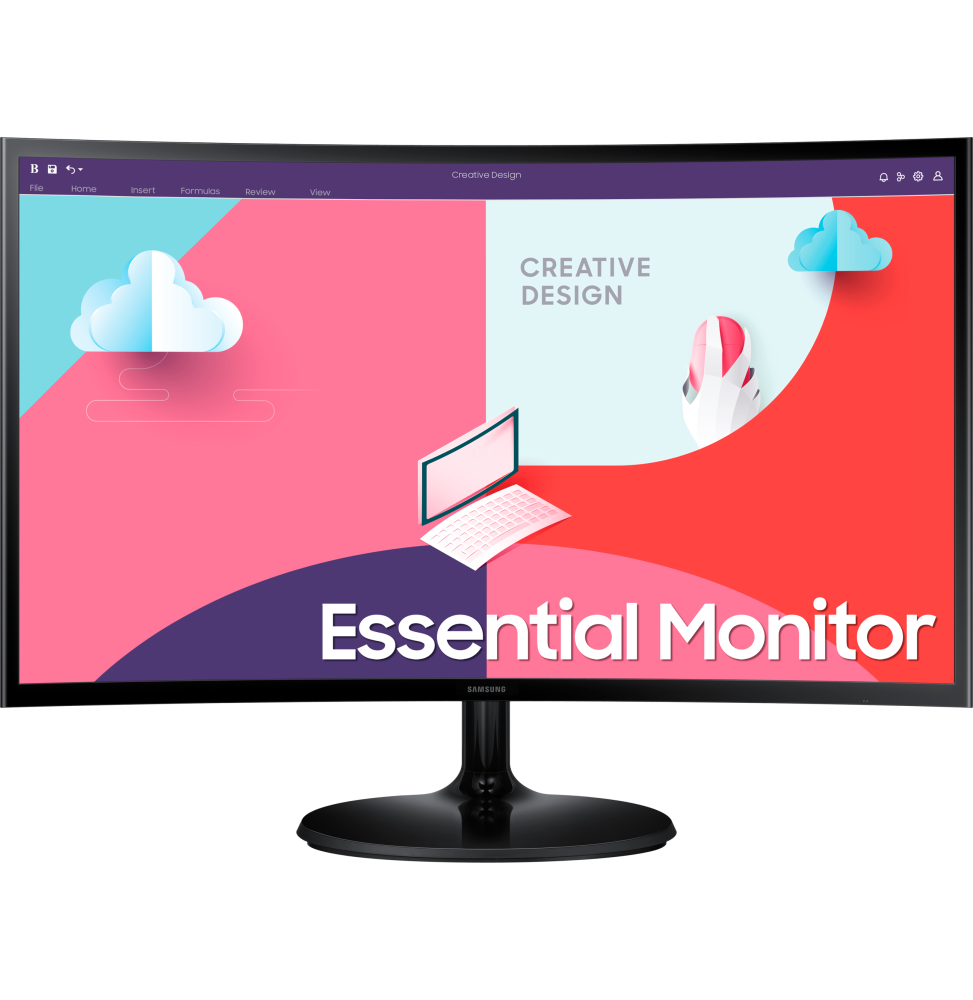 Écran incurvé 24" Samsung Essential Curved Monitor S3 (LS24C360EAMXZN)