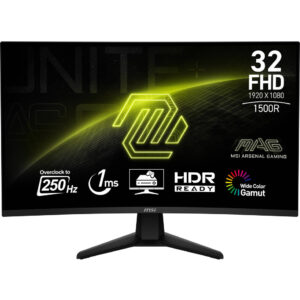 Écran incurvé Gaming 32" Full HD MSI MAG 32C6X (9S6-3DD41M-010)
