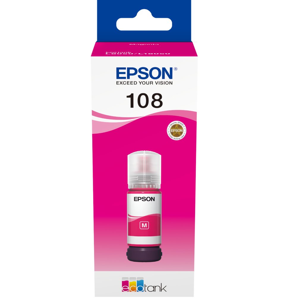 Epson 108 Magenta - Bouteille d'encre Epson EcoTank d'origine (C13T09C34A) – Image 2