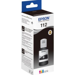 Epson 112 Noir - Bouteille d'encre Epson EcoTank d'origine (C13T06C14A)