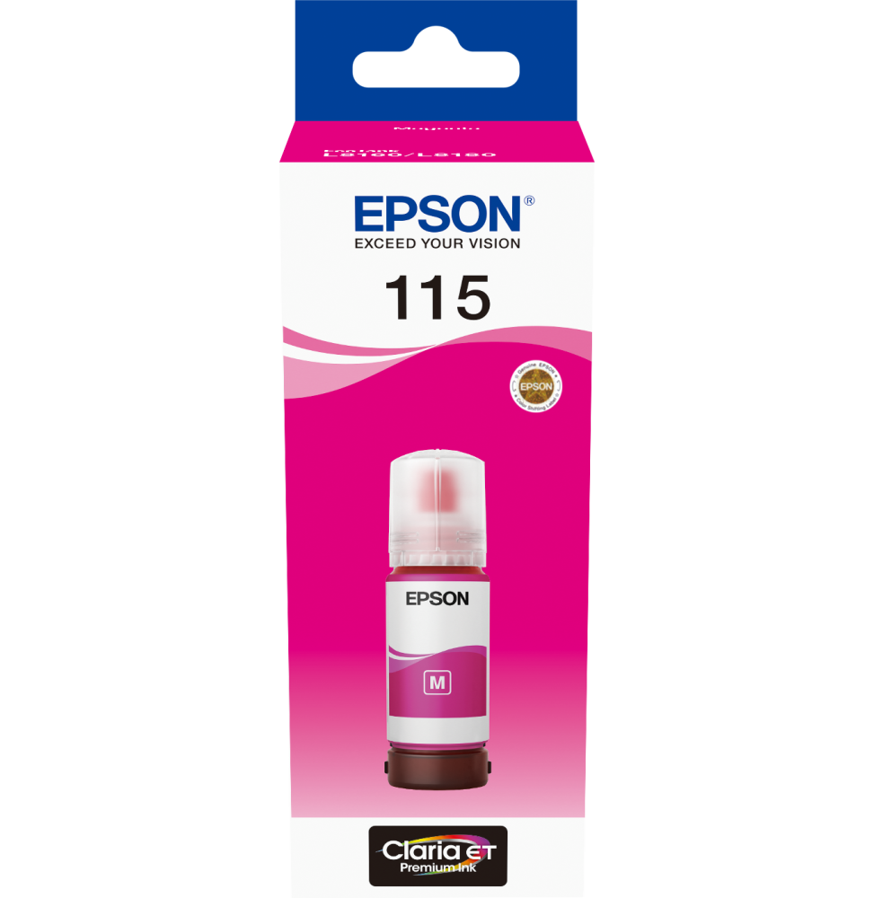Epson 115 Magenta - Bouteille d'encre Epson EcoTank d'origine (C13T07D34A)