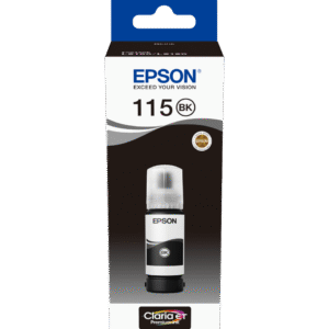 Epson 115 Noir - Bouteille d'encre Epson EcoTank d'origine (C13T07C14A)