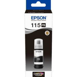 Epson 115 Photo Noir - Bouteille d'encre Epson EcoTank d'origine (C13T07D14A)