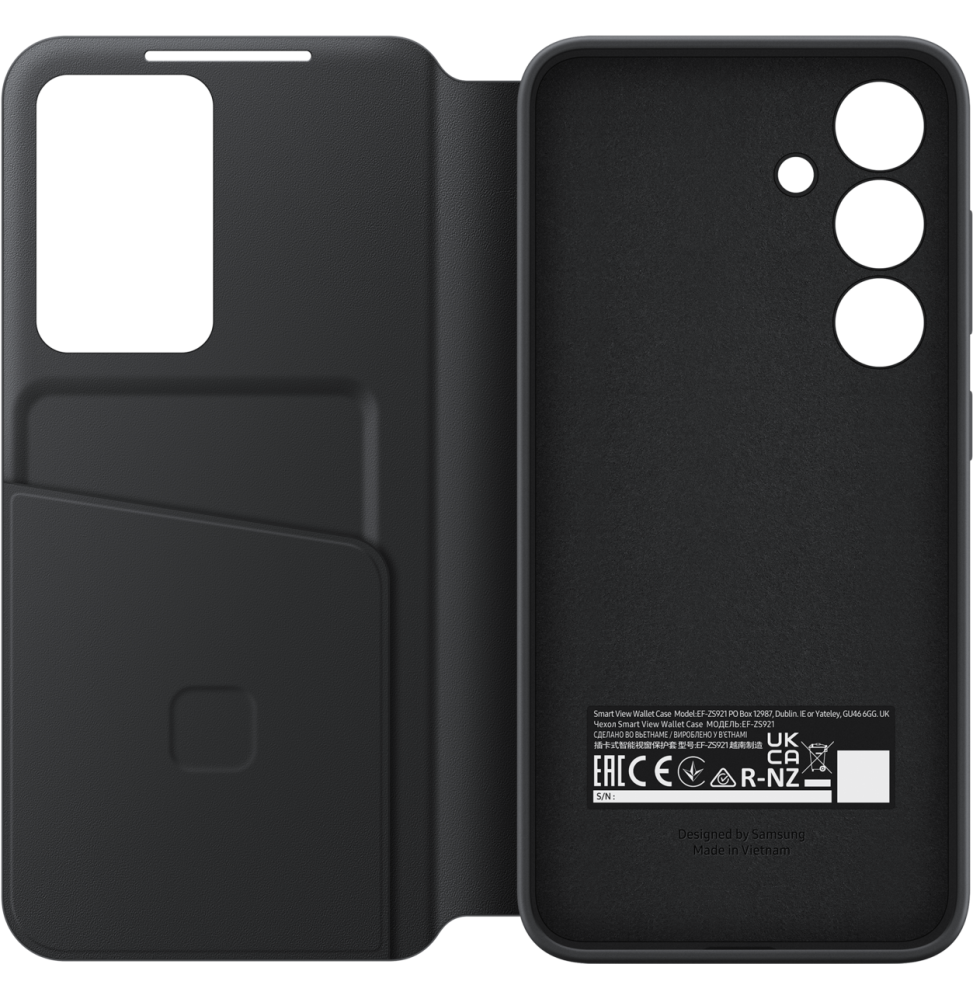 Étui Smart View avec porte-carte Samsung pour Galaxy S24 (EF-ZS921CBEGWW)
