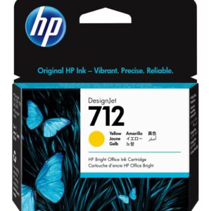 HP 712 Jaune - Cartouche d'encre HP d'origine (3ED69A)