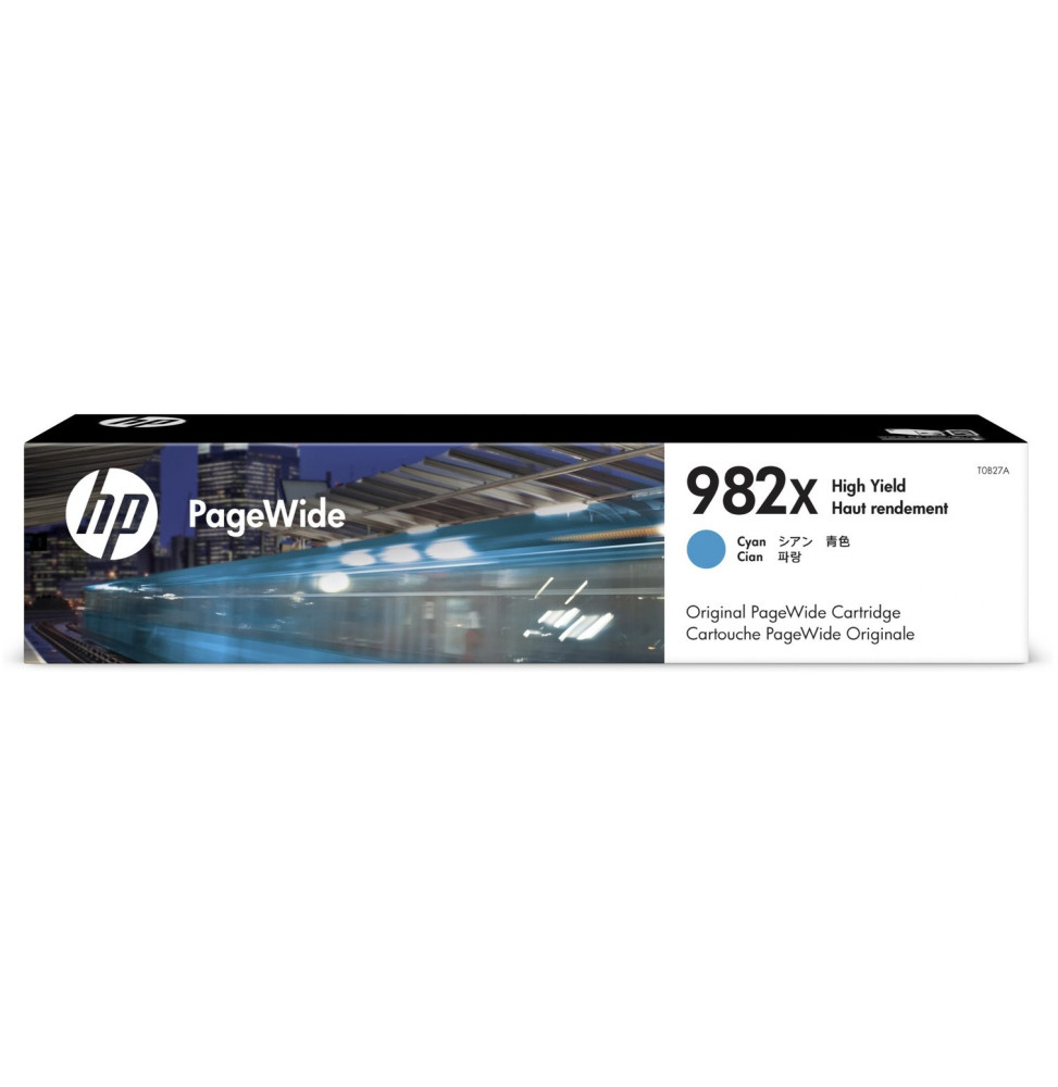HP 982X Cyan - Cartouche d'encre grande capacité HP d'origine (T0B27A)