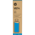 HP V87XL Cyan 500ml - Bouteille d'encre HP d'origine (7FN95A)