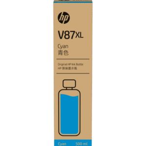 HP V87XL Cyan 500ml - Bouteille d'encre HP d'origine (7FN95A)