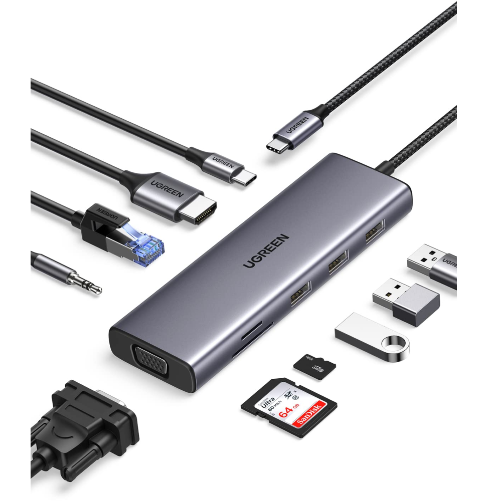 HUB USB-C Ugreen 10 en 1 (15601)
