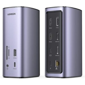 Hub USB-C Ugreen Revodok 12 en 1 Supporte PD (Power Delivery) 100W Recharge (90325)