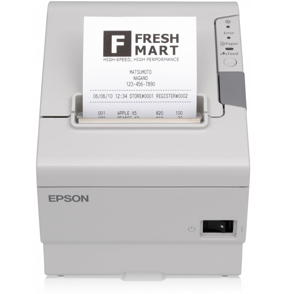 Imprimante de tickets Energy Star EPSON TM-T88V SÉRIE USB + PS-180 + CÂBLE AC (C31CA85012)