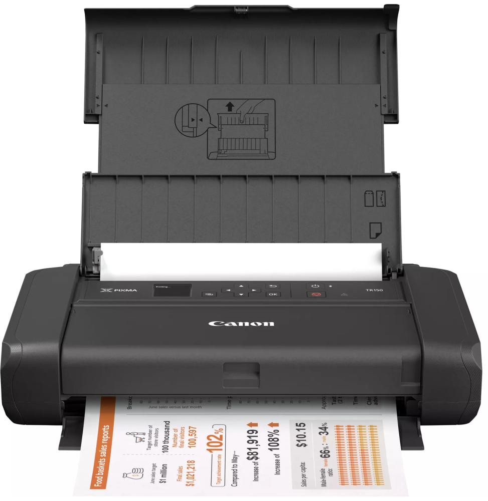 Imprimante Jet d'encre Portable Canon Pixma TR150 avec Batterie (4167C026AC)