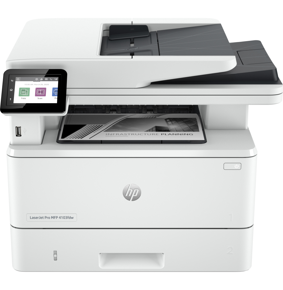 Imprimante Multifonction Laser Monochrome HP LaserJet Pro 4103fdw (2Z629A)