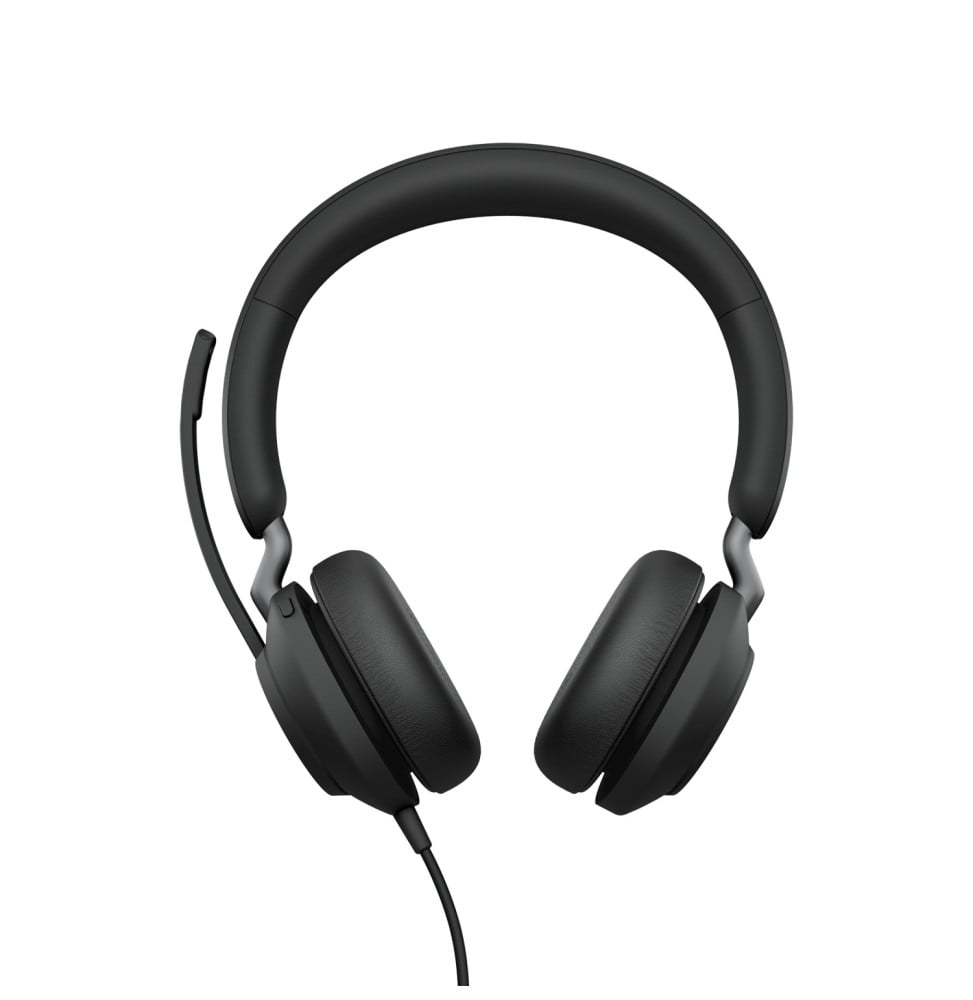 Jabra Evolve2 40 SE Casque Avec fil Arceau Appels/Musique USB Type-A Noir Evolve2 40 SE, USB-A, MS Stereo (24189-999-999)