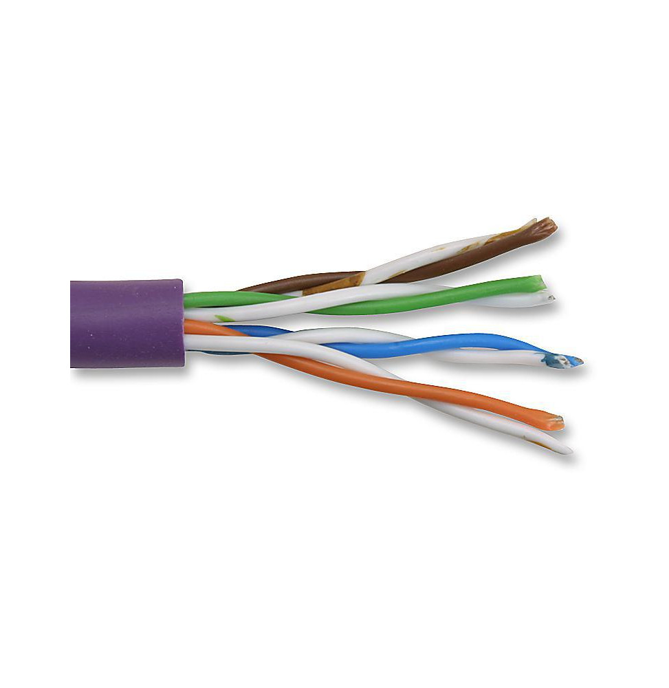 Leviton Category 6 U/UTP EuroClass Eca Cables - Vente par bobine de 305 mètres (C6U-ECA-B305VT4)