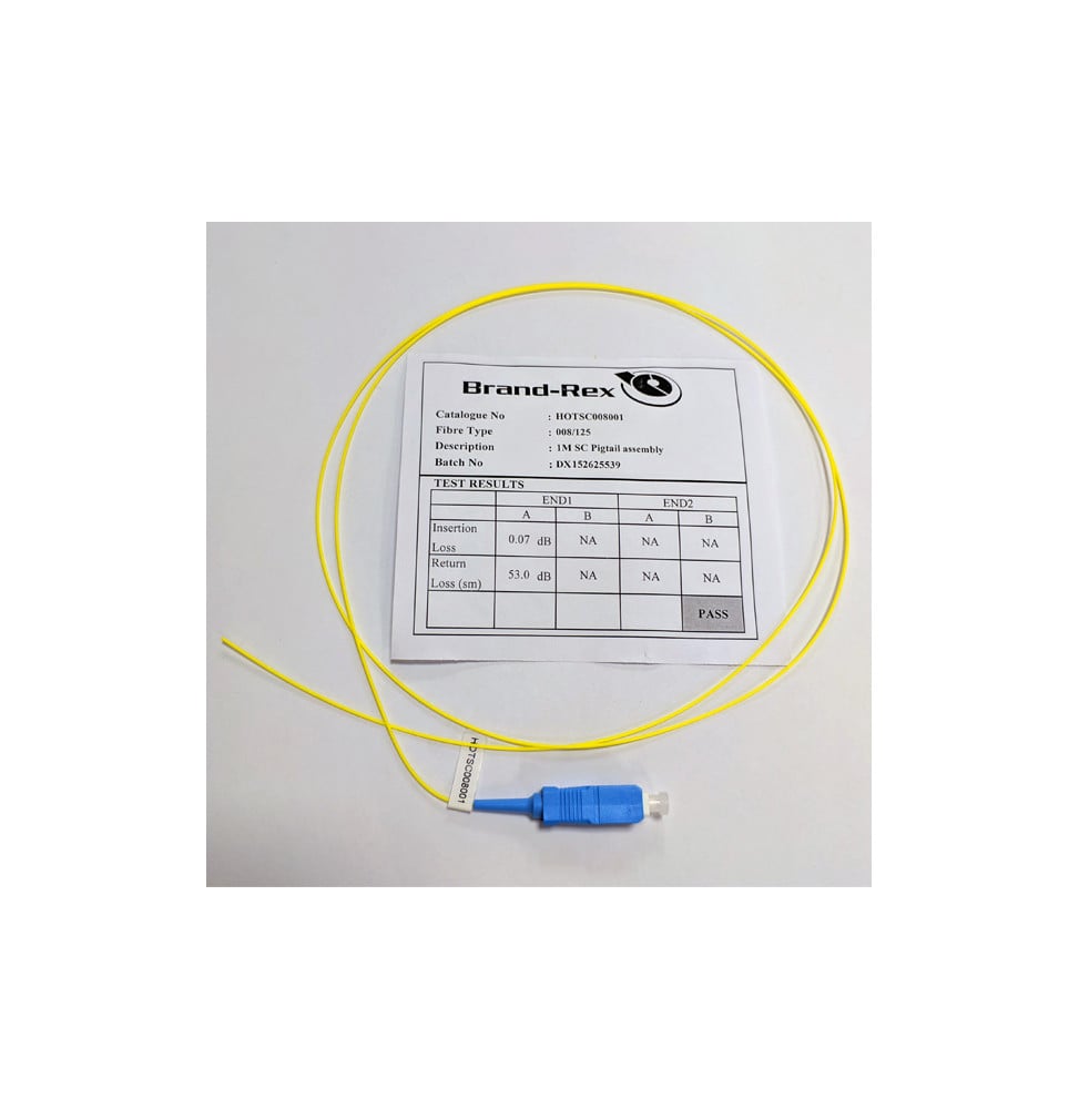 Leviton FO Pigtail SM 8/125 SC 1 mètre (HOTSC008001)
