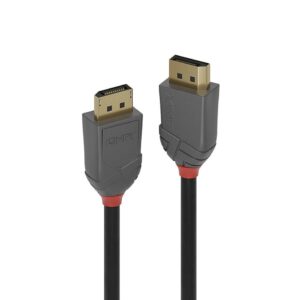 Lindy 36482 câble DisplayPort 2 m Noir Câble DisplayPort 1.4, Anthra Line, 2m (36482)