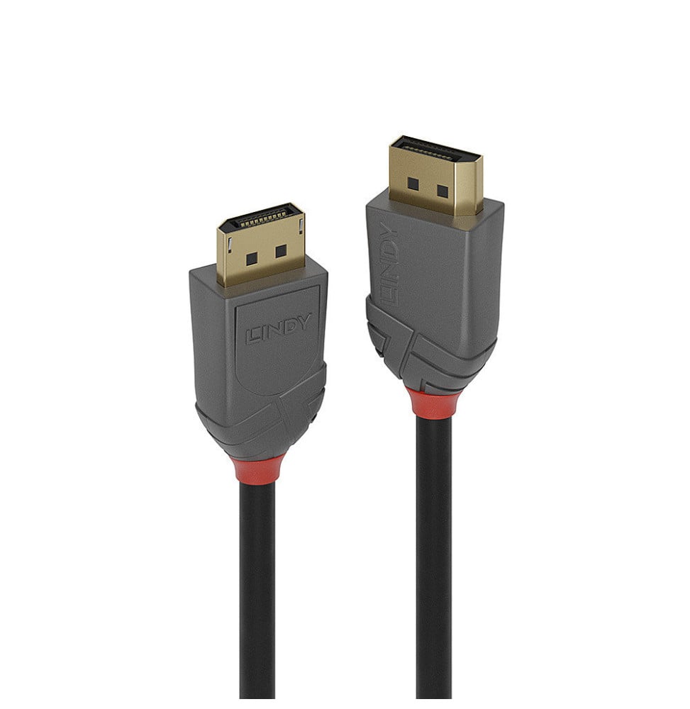Lindy 36482 câble DisplayPort 2 m Noir Câble DisplayPort 1.4, Anthra Line, 2m (36482)