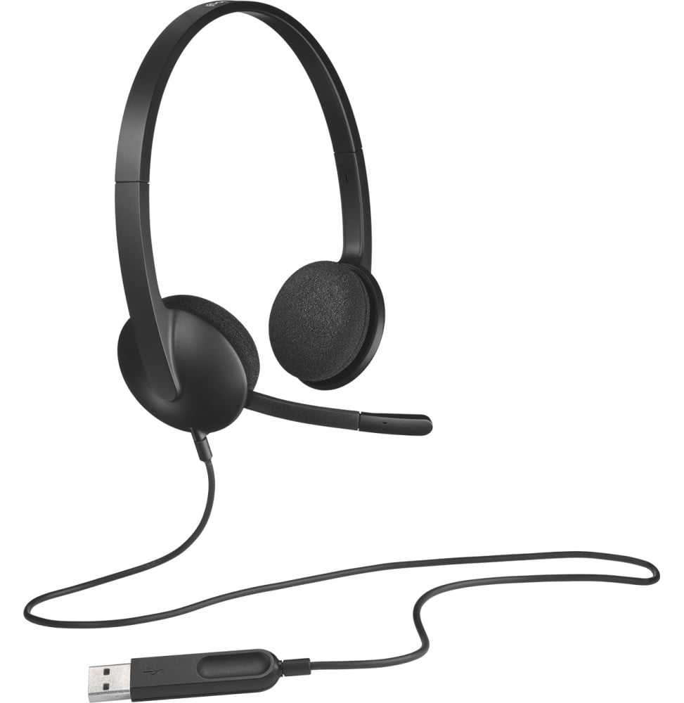 Casque Logitech H340 pour PC avec microphone anti-parasite - USB (981-000475) – Image 2