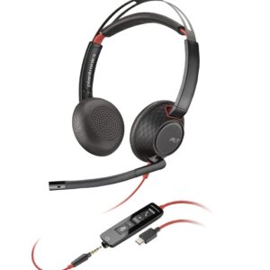 Micro-casque POLY Blackwire 5220 stéréo USB-C + connexion 3,5 mm + adaptateur USB-C/A (8X231AA)