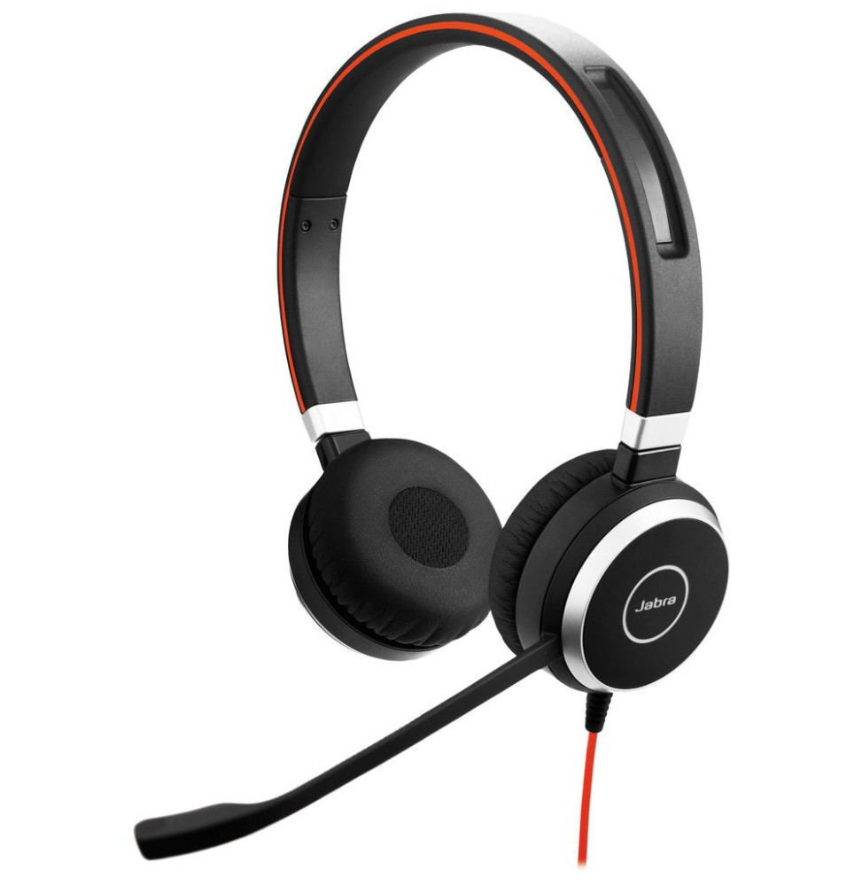 Micro-casque Anti-Bruit professionnel Jabra EVOLVE 40 UC Stéréo - USB et Jack 3.5 mm